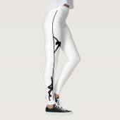 Pole-Tanz-schwarze u. weiße Leggings mit (Rechts)