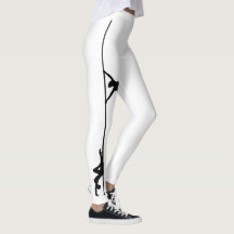 Pole-Tanz-schwarze u. weiße Leggings mit