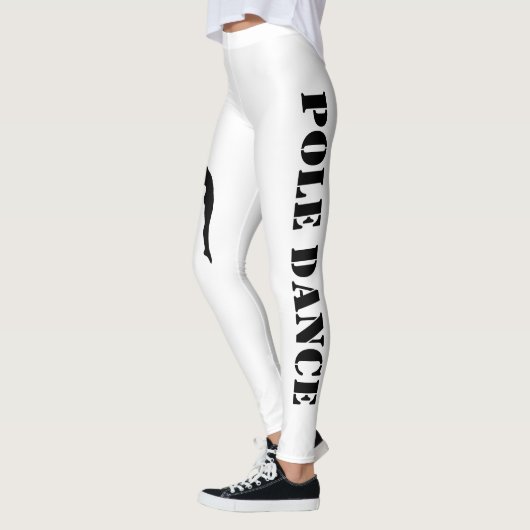 Pole-Tanz-schwarze u. weiße Leggings mit (Links)