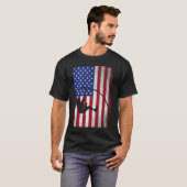Pole Vault American Flag 4. Juli Jump Sports T-Shirt (Vorne ganz)
