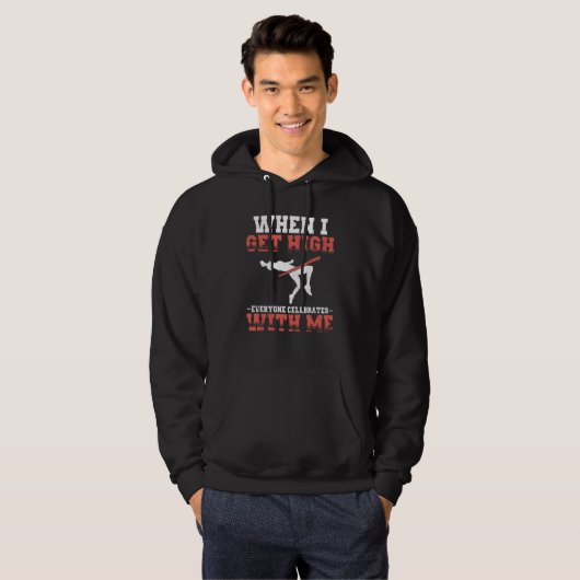 Pole Vault Athlete Design for Pole Jumper Vaultier Hoodie (Vorne ganz)