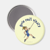 Pole Vault - Blau (hell) Magnet (Vorderseite/Rückseite)