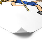 Pole Vault - Blau (hell) Poster (Ecke)