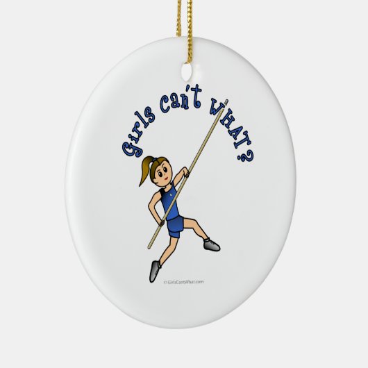 Pole Vault - Blau (Licht) Keramikornament (Rechts)