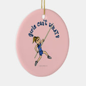 Pole Vault - Blau (Licht) Keramikornament (Rechts)