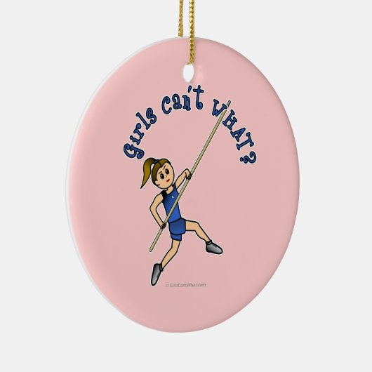 Pole Vault - Blau (Licht) Keramikornament (Rechts)