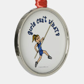 Pole Vault - Blau (Licht) Silbernes Ornament (Rechts)