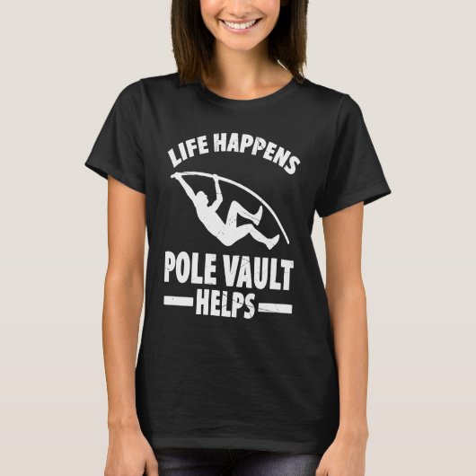 Pole Vault For Athletics Bar High Jumper Track And T-Shirt (Vorderseite)