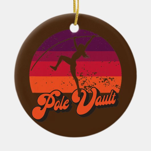 Pole Vault Fun Vaulting für Girl Vaulters Keramik Ornament (Vorne)
