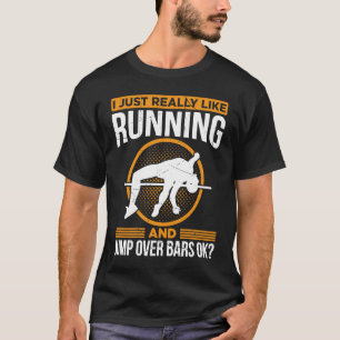 Pole Vault für Athletics Bar High Jumper Track und T-Shirt