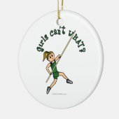 Pole Vault - Grün (Licht) Keramik Ornament (Links)