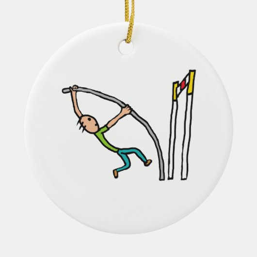 Pole Vault Keramik Ornament (Vorne)