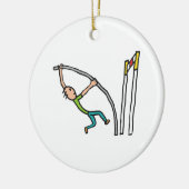 Pole Vault Keramik Ornament (Links)