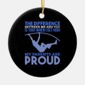 Pole Vault - Meine Eltern sind stolz darauf Keramik Ornament (Vorne)