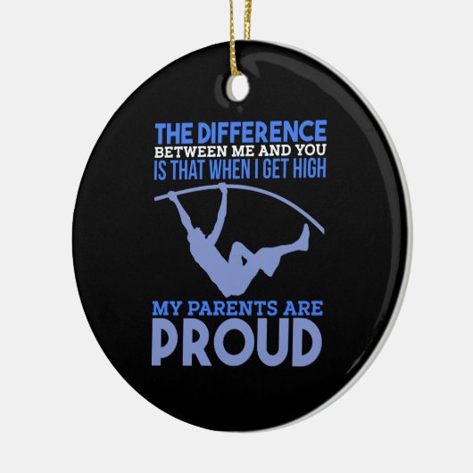 Pole Vault - Meine Eltern sind stolz darauf Keramik Ornament (Links)