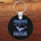 Pole Vault - Meine Eltern sind stolz darauf Schlüsselanhänger (Vorderseite)