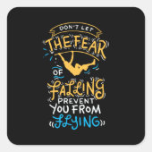 Pole Vault Quadratischer Aufkleber (Vorderseite)