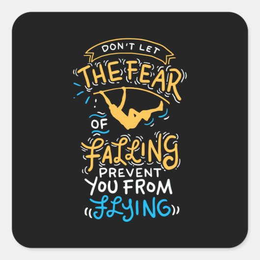 Pole Vault Quadratischer Aufkleber (Vorderseite)