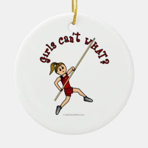 Pole Vault - Red (Light) Keramikornament
