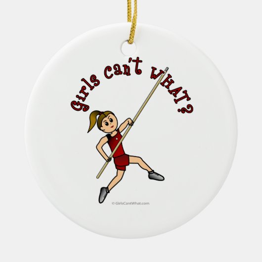 Pole Vault - Red (Light) Keramikornament (Vorne)