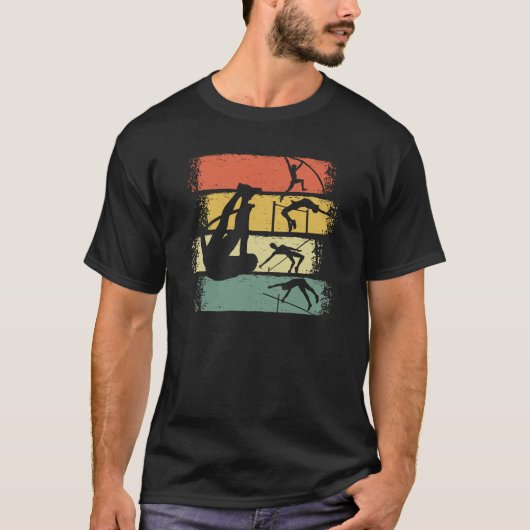Pole Vault Retro Vintag T-Shirt (Vorderseite)