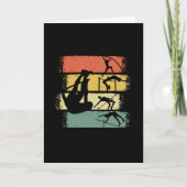 Pole Vault Retro Vintage Karte (Vorderseite)