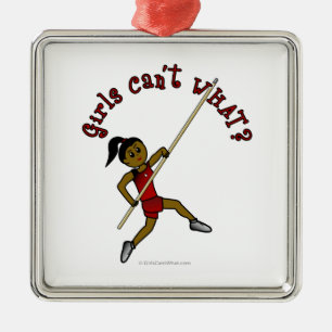 Pole Vault - Rot (dunkel) Ornament Aus Metall
