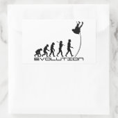 Pole Vault Sport Evolution Art Rechteckiger Aufkleber (Tasche)