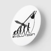 Pole Vault Sport Evolution Art Runde Wanduhr (Winkel)
