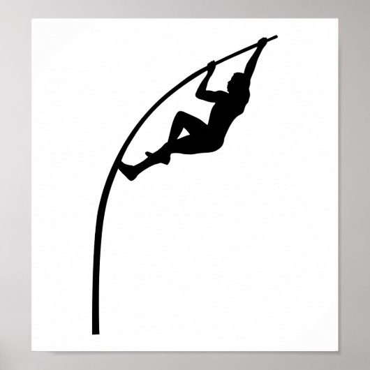 Pole-Vault-Sportler Poster (Vorne)