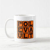 Pole Vault, Track und Field Sport Kaffeetasse (Links)