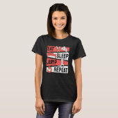 Pole Vault Vaulter Eat Sleep Jump Repeat T-Shirt (Vorne ganz)