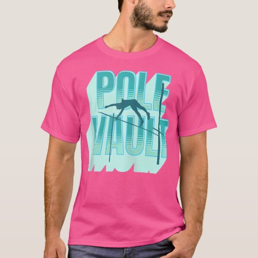 Pole Vault - Vintager Look Pole Vaulting T-Shirt (Vorderseite)