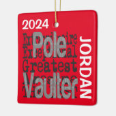 Pole Vaulter Extraordinaire CUSTOM Keramikornament (Links)