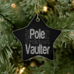 Pole Vaulter Extraordinaire Keramik Ornament
