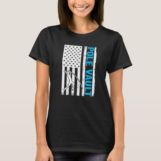 Pole Vaulter US Flag Pole Vault Premium T-Shirt (Vorderseite)