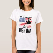 Pole Vaulters Set Hoher Bar Pole Vault Jumper T-Shirt (Vorderseite)
