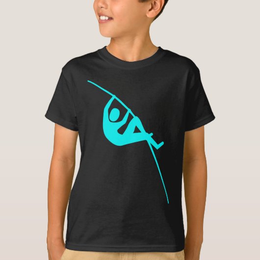 Pole Vaulting - Cyan T-Shirt (Vorderseite)