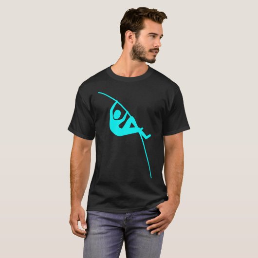 Pole Vaulting - Cyan T-Shirt (Vorne ganz)