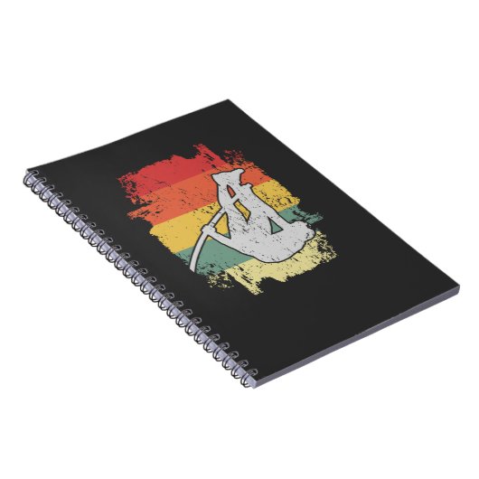 Pole Vaulting Design für einen Pole Vaulter Notizblock (Rechte Seite)