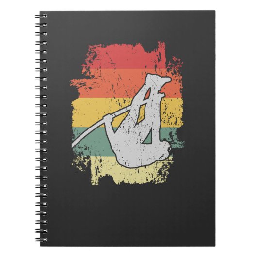 Pole Vaulting Design für einen Pole Vaulter Notizblock (Vorderseite)