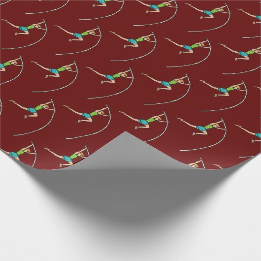 Pole Vaulting Geschenkpapier (Ecke)