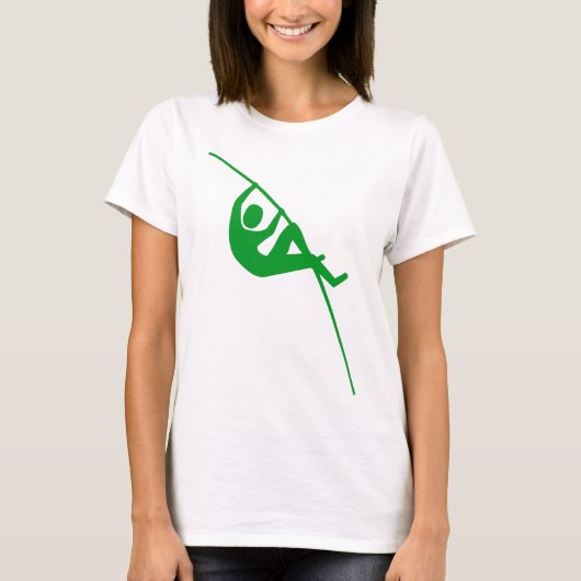 Pole Vaulting - Gras grün T-Shirt (Vorderseite)
