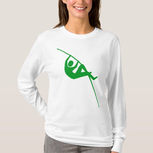 Pole Vaulting - Gras grün T-Shirt (Vorderseite)