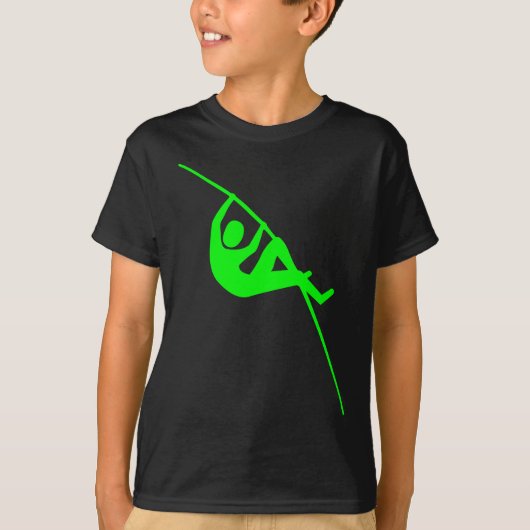 Pole Vaulting - Grün T-Shirt (Vorderseite)