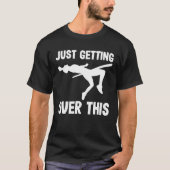 Pole vaulting just getting over this pole vaulter T-Shirt (Vorderseite)