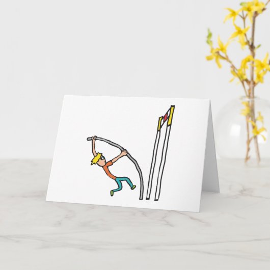 Pole Vaulting Karte (Gelbe Blume)