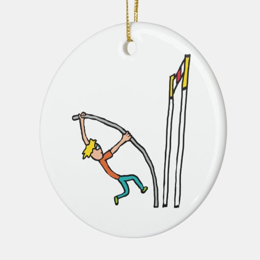 Pole Vaulting Keramik Ornament (Links)