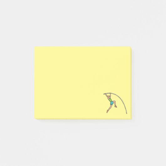 Pole Vaulting Post-it Klebezettel (Vorderseite)