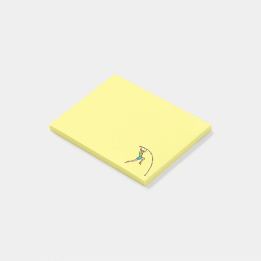 Pole Vaulting Post-it Klebezettel (angewinkelt)